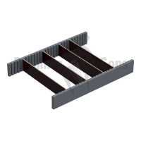 Mobile partitions kit for tray 1200x500xH100