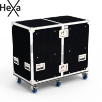 Flight-case - Rack à bacs OpenRoad® double 1100x600xH800 -3