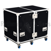 Flight-case - Rack à bacs OpenRoad® double 1100x800xH800 -3