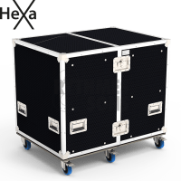 Flight-case - Rack à bacs OpenRoad® double 1100x800xH800 -3