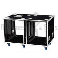Flight-case - Rack 19' OPENTOP® suspendu 2x12U prof. 700m-2