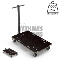 Chariot manutention pliable Forte 1000x600xE21mm Roul. Ø125