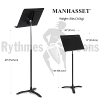 Mobilier d'orchestre - MANHASSET® #48T Pupitre Tall Symph-4