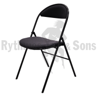 RYTHMES & SONS Chaise pliante tissu gris