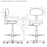 Mobilier d'orchestre - Chaise d'orchestre multi-réglable -3