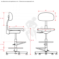 Mobilier d'orchestre - Chaise RYTHMES & SONS avec 2 repos-3