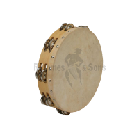 Tambourine  Ø10'/25, double cymbals row - animal head