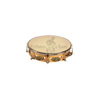 Tambourin <strong>Ø10'/25cm 1 rangée cymbalettes</strong> peau synthétique