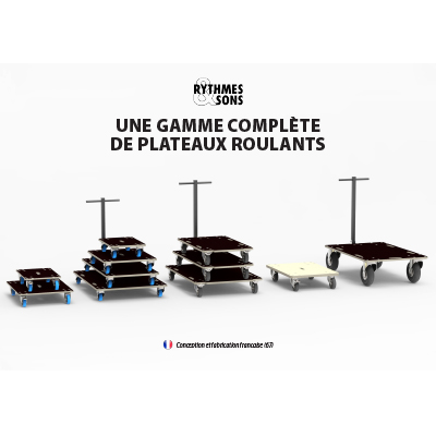 Gamme complète de plateaux à roulettes